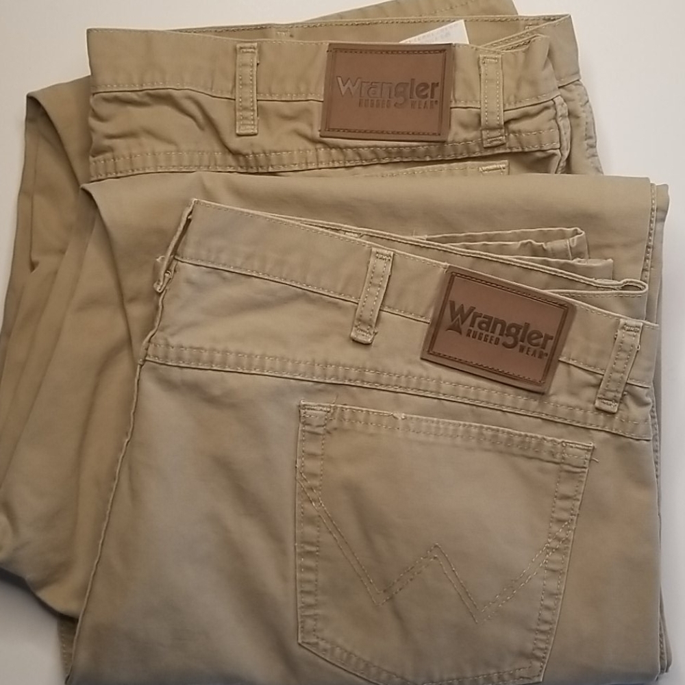 2 Pair Wrangler work pants - USED